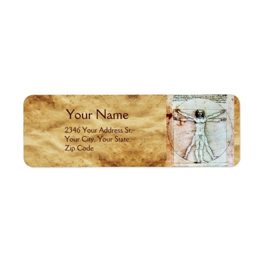 VITRUVIAN MAN , antikes braunes Pergament (Vorne)