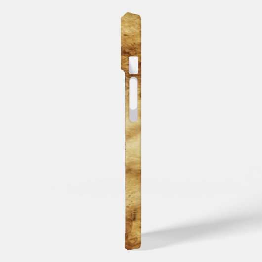 VITRUVIAN MAN Antique Parchment Red Ruby Monogram Case-Mate iPhone Hülle (Rückseite / Links)