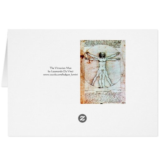 VITRUVIAN MAN Antique Perchment (Rückseite Horizontal)