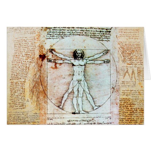 VITRUVIAN MAN Antique Perchment (Vorderseite (Horizontal))