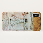 VITRUVIAN MAN Antique Perchment Case-Mate iPhone Hülle (Rückseite (Horizontal))