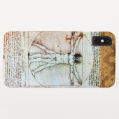 VITRUVIAN MAN Antique Perchment Case-Mate iPhone Hülle (Rückseite (Horizontal))