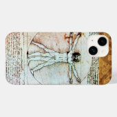VITRUVIAN MAN Antique Perchment Case-Mate iPhone Hülle (Rückseite (Horizontal))