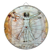 VITRUVIAN MAN Antique Perchment Dartscheibe (vorne)