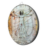 VITRUVIAN MAN Antique Perchment Dartscheibe (Vorderseite rechts)