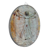 VITRUVIAN MAN Antique Perchment Dartscheibe (Vorderseite Links)