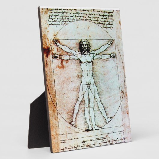 VITRUVIAN MAN Antique Perchment Fotoplatte (Seite)