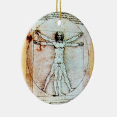 VITRUVIAN MAN Antique Perchment Keramik Ornament (Rechts)