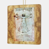 VITRUVIAN MAN Antique Perchment Keramikornament (Links)