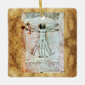 VITRUVIAN MAN Antique Perchment Keramikornament (Vorderseite)