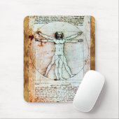 VITRUVIAN MAN Antique Perchment Mousepad (Mit Mouse)