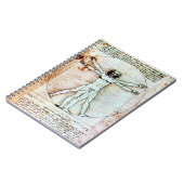 VITRUVIAN MAN Antique Perchment Notizblock (Linke Seite)