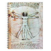 VITRUVIAN MAN Antique Perchment Notizblock (Vorderseite)