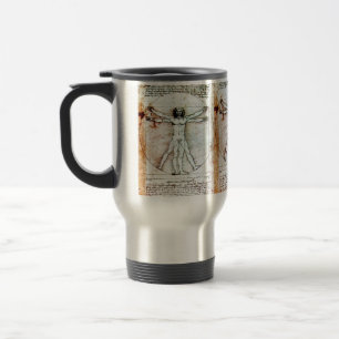 VITRUVIAN MAN Antique Perchment Reisebecher