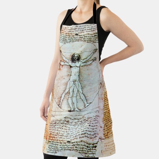 VITRUVIAN MAN Antique Perchment Schürze (InSitu)
