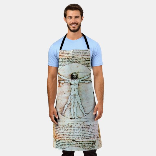 VITRUVIAN MAN Antique Perchment Schürze (Getragen)