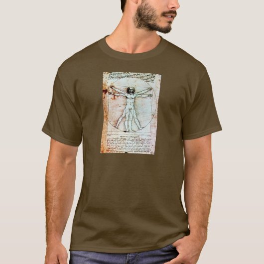 VITRUVIAN MAN Antique Perchment T-Shirt (Vorderseite)