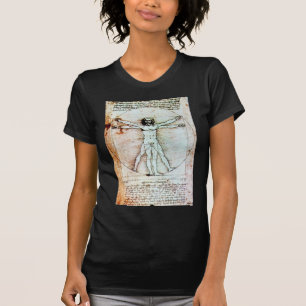 VITRUVIAN MAN Antique Perchment T-Shirt