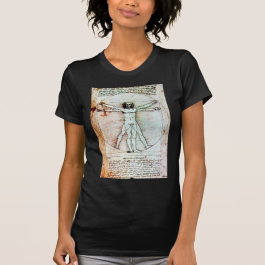 VITRUVIAN MAN Antique Perchment T-Shirt (Vorderseite)