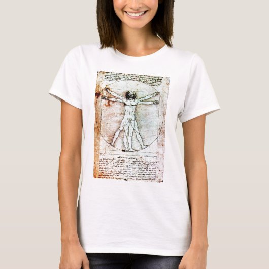 VITRUVIAN MAN Antique Perchment T-Shirt (Vorderseite)