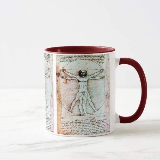 VITRUVIAN MAN Antique Perchment Tasse (Rechts)