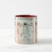VITRUVIAN MAN Antique Perchment Tasse (Zentrum)
