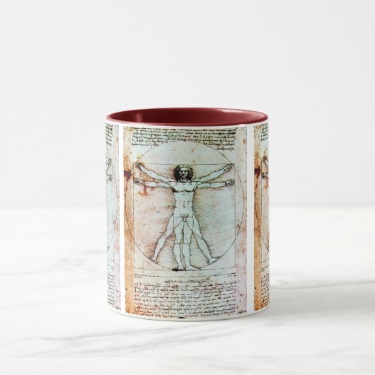 VITRUVIAN MAN Antique Perchment Tasse (Zentrum)