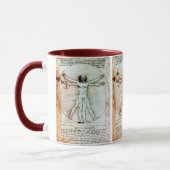 VITRUVIAN MAN Antique Perchment Tasse (Links)