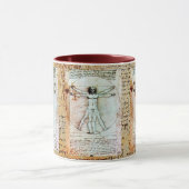 VITRUVIAN MAN Antique Perchment Tasse (Zentrum)