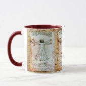 VITRUVIAN MAN Antique Perchment Tasse (Links)