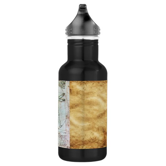 VITRUVIAN MAN Antique Perchment Trinkflasche (Rechts)