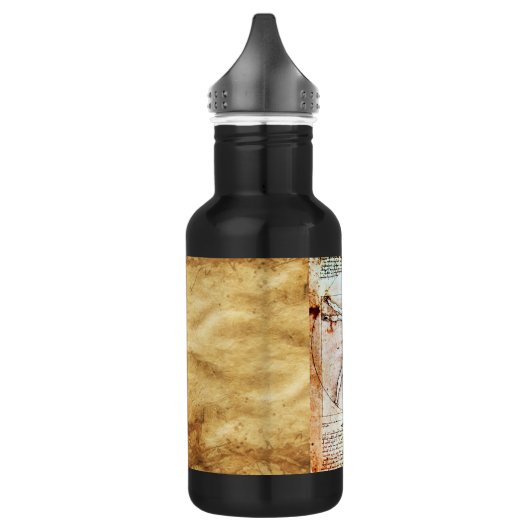 VITRUVIAN MAN Antique Perchment Trinkflasche (Links)