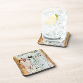 VITRUVIAN MAN Antique Perchment Untersetzer (Rechte Seite)