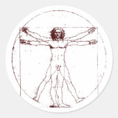 Vitruvian Man BRK Runder Aufkleber (Vorderseite)