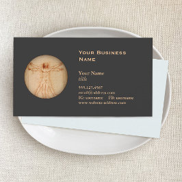 Vitruvian Man Business Card Visitenkarte