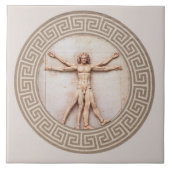 Vitruvian Man by Da Vinci Neutral Architectural Fliese (Vorderseite)