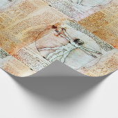 VITRUVIAN MAN by Leonardo Antique Geschenkpapier (Ecke)