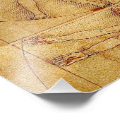 Vitruvian Man By Leonardo Da Vinci Fotodruck (Ecke)