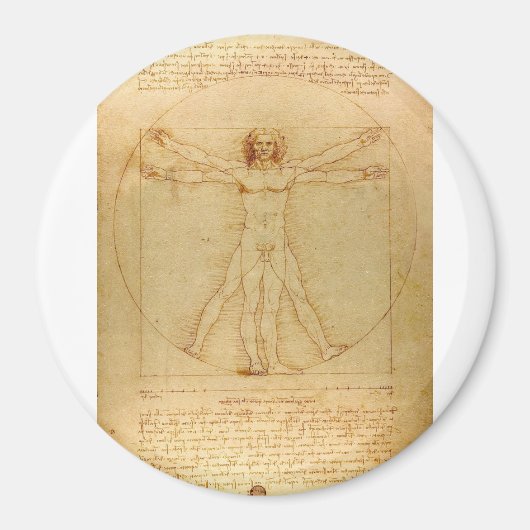Vitruvian Man by Leonardo da Vinci Magnet (Vorne)