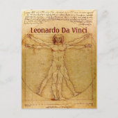 Vitruvian Man By Leonardo Da Vinci Postkarte (Vorderseite)