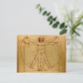 Vitruvian Man By Leonardo Da Vinci Postkarte (Stehend Vorderseite)