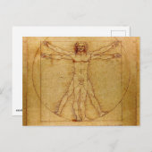 Vitruvian Man By Leonardo Da Vinci Postkarte (Vorne/Hinten)