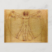 Vitruvian Man By Leonardo Da Vinci Postkarte (Vorderseite)