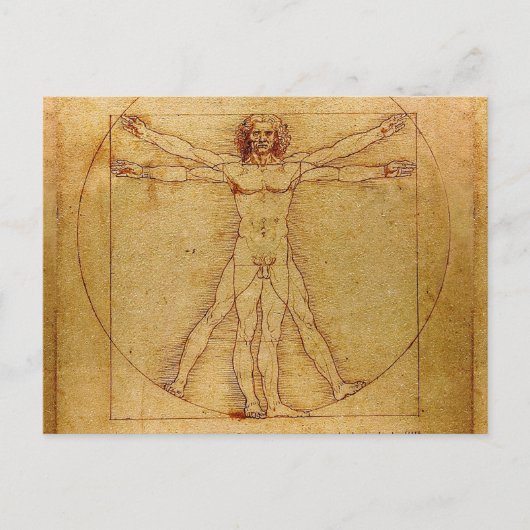 Vitruvian Man By Leonardo Da Vinci Postkarte (Vorderseite)