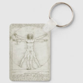 Vitruvian Man by Leonardo da Vinci Schlüsselanhänger (Rückseite)