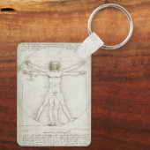 Vitruvian Man by Leonardo da Vinci Schlüsselanhänger (Rückseite)