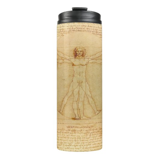 Vitruvian Man by Leonardo da Vinci Thermosbecher (Vorderseite)