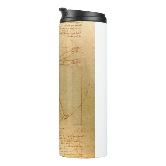 Vitruvian Man by Leonardo da Vinci Thermosbecher (Nach rechts gedreht)