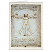 Vitruvian Man, c 1490, Leonardo da Vinci Card (Vorne)