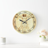 Vitruvian Man Clock Große Wanduhr (Zuhause)